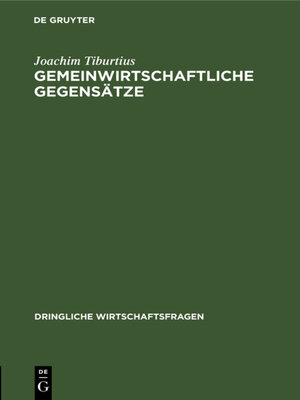 cover image of Gemeinwirtschaftliche Gegensätze